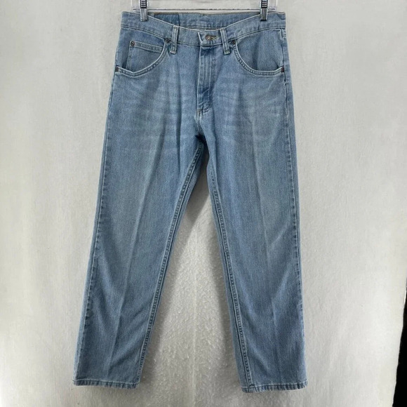 Wrangler Pants Men's Sz 31x30 Blue Stonewashed Denim Straight Leg Midrise Jeans - Picture 1 of 9